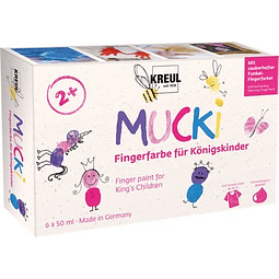 Pintura de dedos MUCKI para niños, juego de 6 piezas