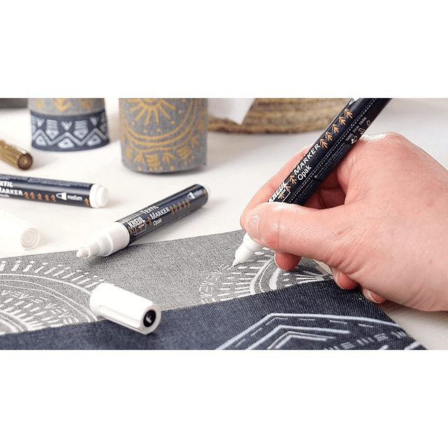 KREUL Marcador textil Opak telas Oscuras y claras fino ( Negro o Blanco )
