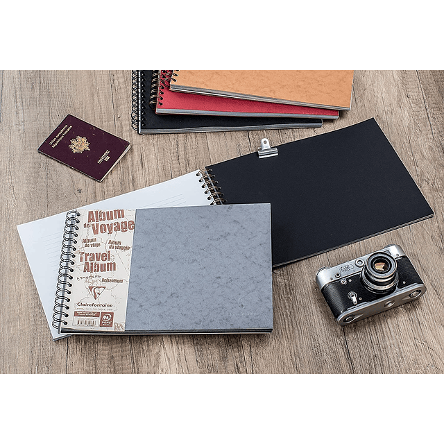 Álbum de viaje Age Bag 21 x 14,8 cm - hojas negras 160g