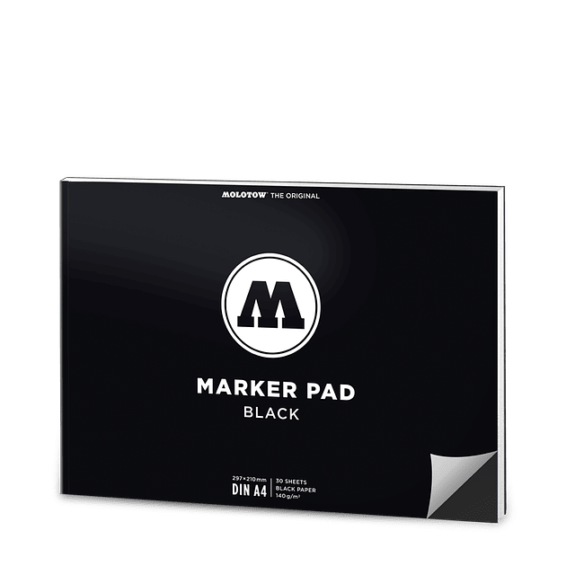 A4 - Marker Pad Black Vertical (Papel Negro)