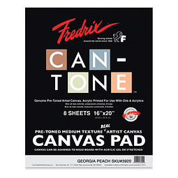 Fredrix Can-Tone Pre-Toned Canvas Pad, Color Durazno