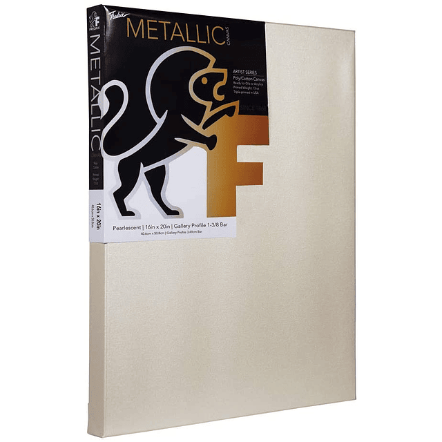 Fredrix Metallic Stretched Canvas, Perlado ( 8 Tamaños )