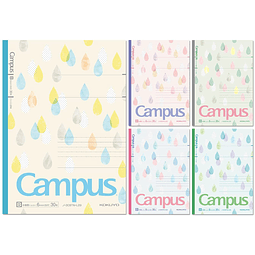 Cuaderno Campus  - Shizuku - Semi B5 - Regla Punteada 6 mm - Pack de 5 Colores - Edición Limitada