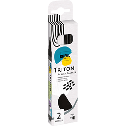 KREUL Triton Acrylic Marker punta biselada Set de 2