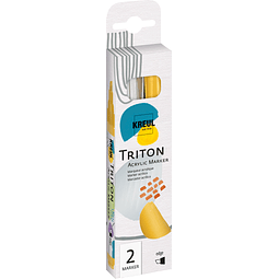 KREUL Triton Acrylic Marker punta biselada Juego de 2 piezas 