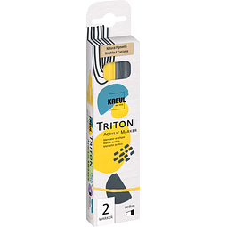 KREUL Triton Acrylic Marker punta media Juego de 2 piezas - pigmentos naturales
