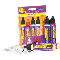 Pic Tixx Juego de 4 crayones para velas 29 ml 