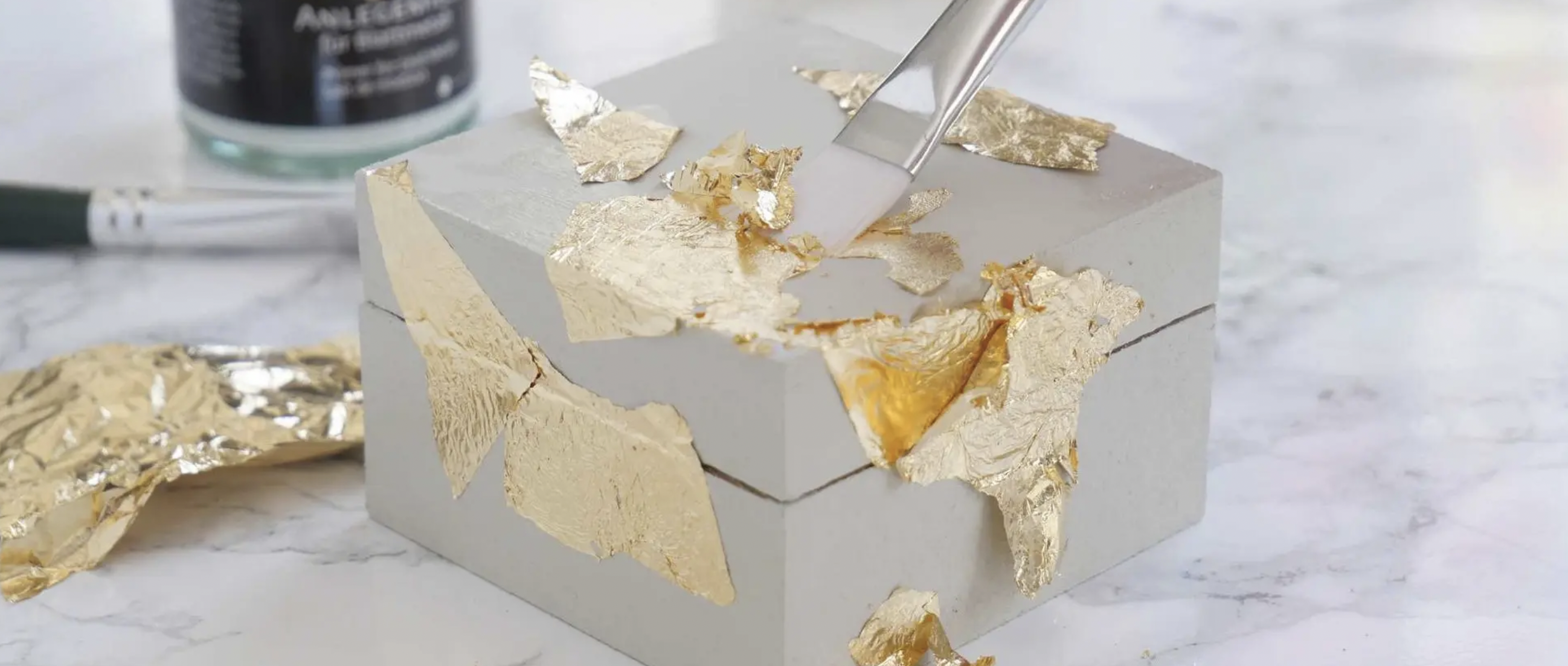 500 hojas pan de oro imitación 48mm x 48mm para Artes Artesanía de Dorado & Decoración 