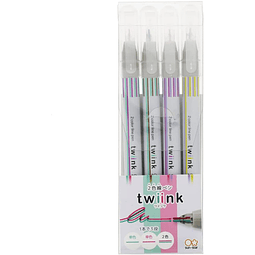 Marcador de 2 colores "Twiink", juego de 4 D