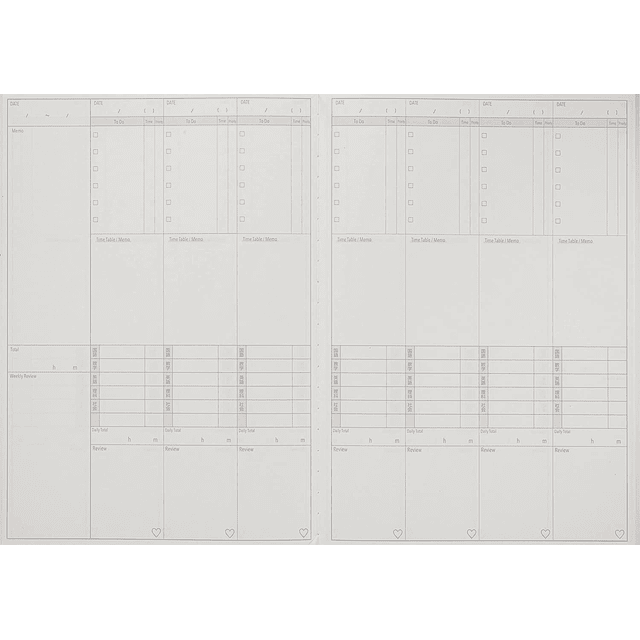 Study Planner Notebook, B5, Weekly, Miorin, Azul