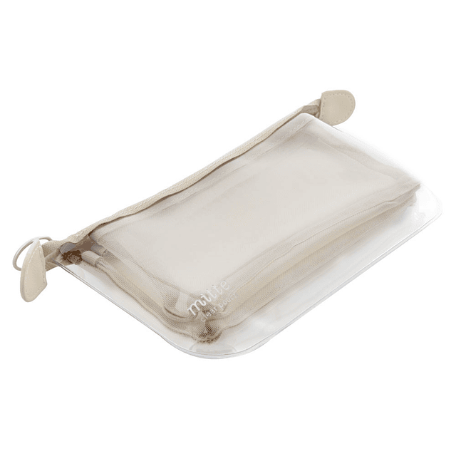 Clear pouch mitte mesh flat - 4 opciones de color