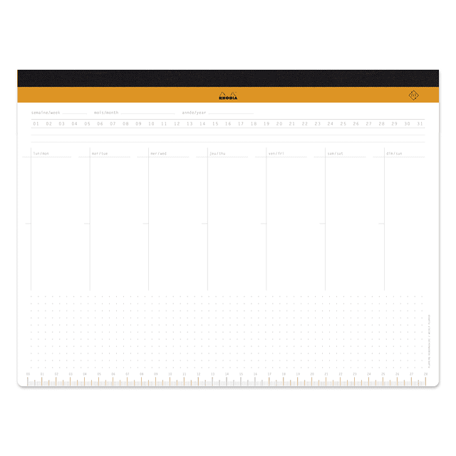 Bloc de notas semanal sin fecha - A3 o A2