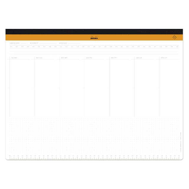 Bloc de notas semanal sin fecha - A3 o A2