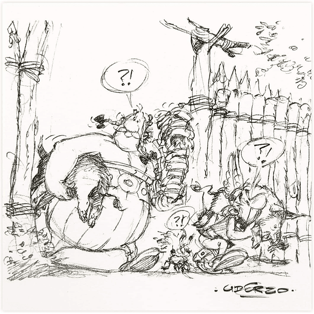 Bloc de dibujo ''Asterix Sketched'' - técnica mixta.