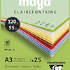 Bloc papel de dibujo Maya 25 hojas colores pastel, 120g