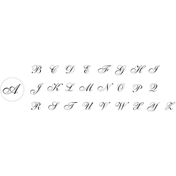Sellos de latón - Abecedario caligrafía Inglesa