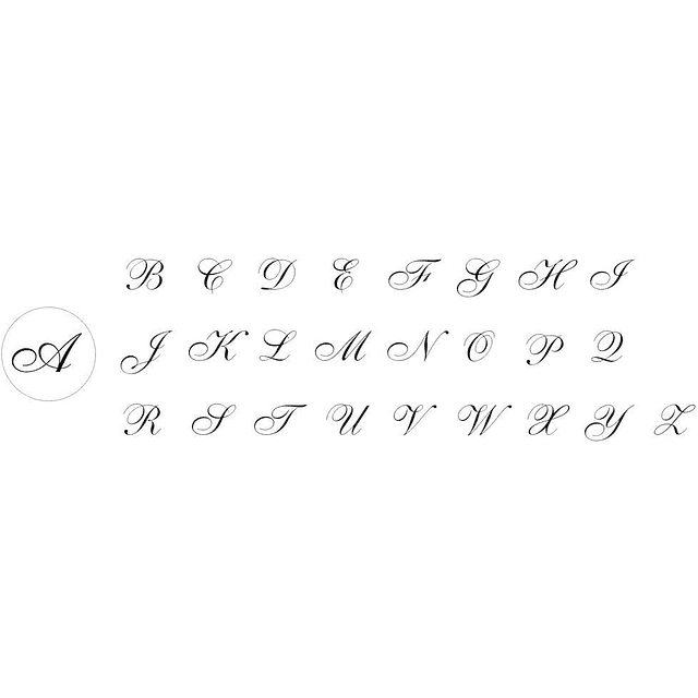 Sellos de latón - Abecedario caligrafía Inglesa