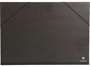 Tablero de dibujo con bolsillos y cierre elástico, Negro