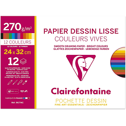 Papel de Dibujo Granulado de Colores Etival (Pack de 12 Hojas)