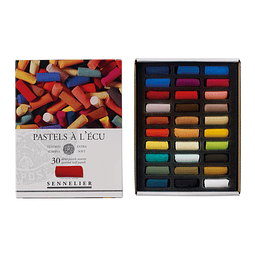 Caja de Cartón Pastel À L'ecu Sennelier 30 Medios Pasteles, Colores Surtidos