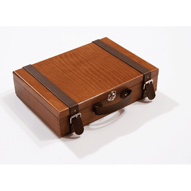 Caja de lujo de madera barnizada 15 tubos 21ML
