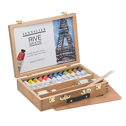  Caja de madera óleo RIVE GAUCHE