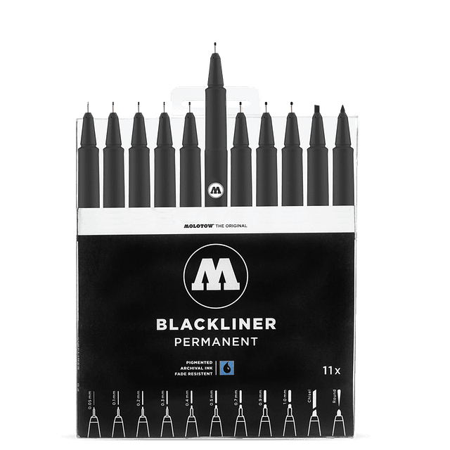 Tiralíneas Blackliner Set 11 pcs 