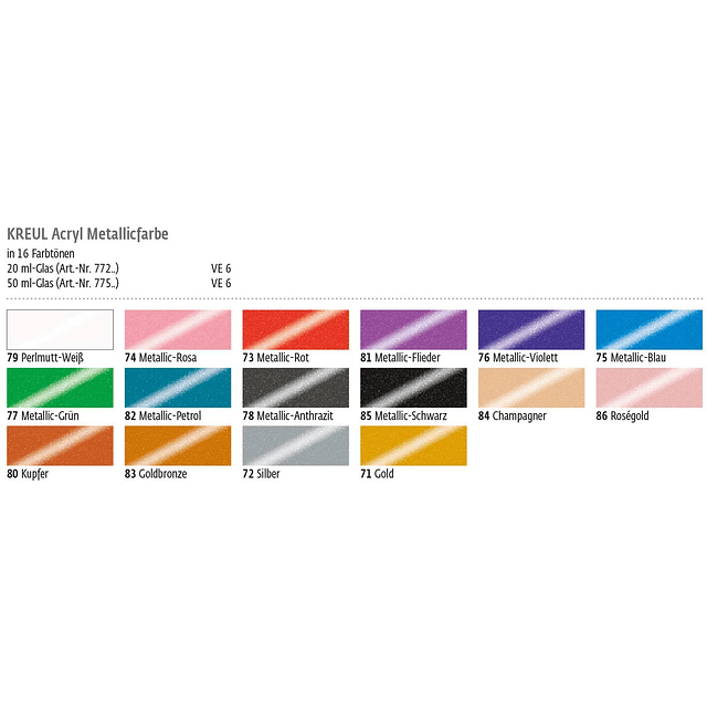 Acrílico Metalizado (Colores) - 50 ml