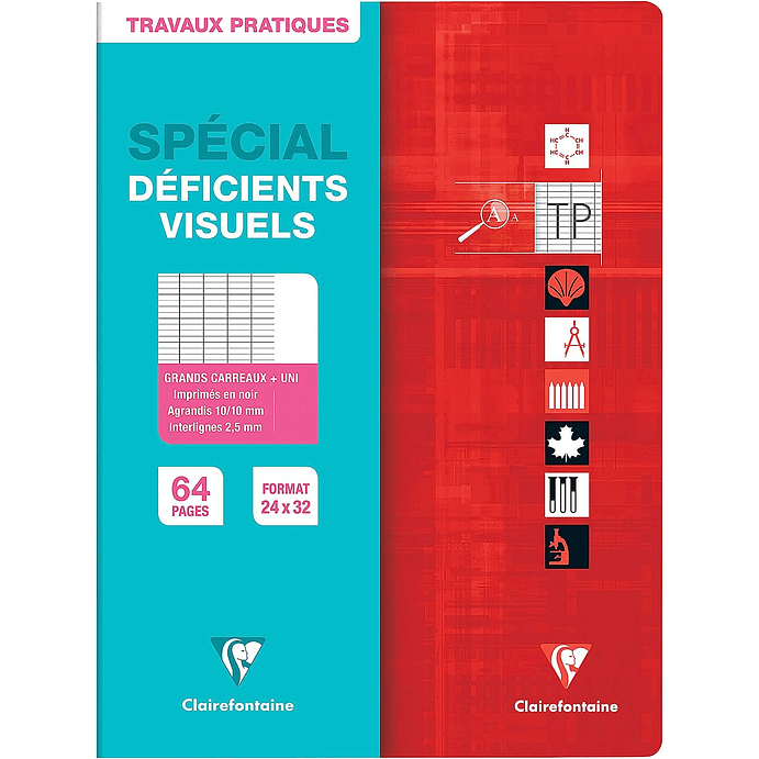 Cuaderno 24 x 32 cm, para personas con discapacidad visual 3