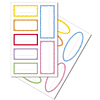 14 Etiquetas adhesivas Ovaladas/Rectangulares, Multicolor
