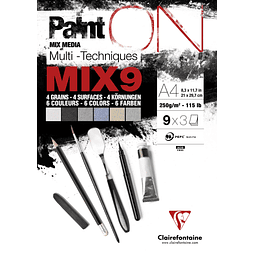 Paint'On Mix Media Mix 9 paper pad - 250g 