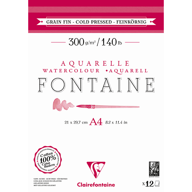 Fontaine 100% algodón 300g / 2 formatos, 3 tipos de granos
