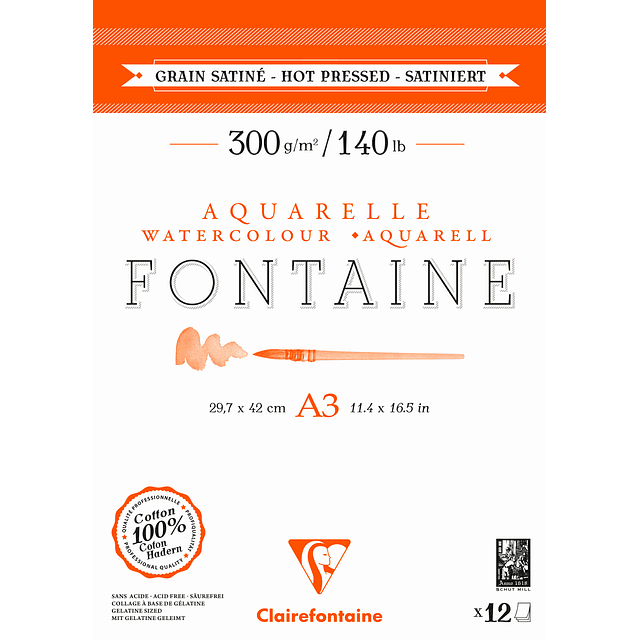 Fontaine 100% algodón 300g / 2 formatos, 3 tipos de granos