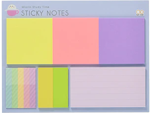 Study Time Sticky Notes Set, B