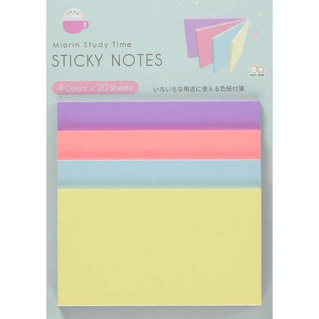 Study Time Sticky Notes, B-Pattern