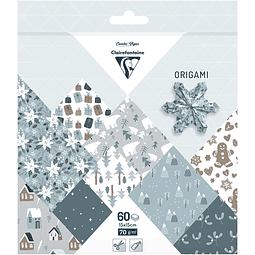 Pack Origami 60 hojas 15 x 15 cm - Noël polaire