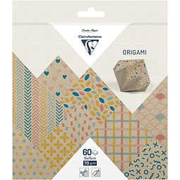 ORIGAMI pack 60 hojas - 15 x 15 cm - Krafty color