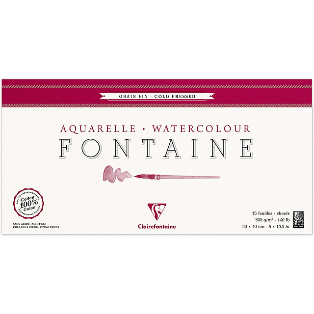 Paquete de 3 Pliegos "Fontaine" grano fino  - 56 x 76 cm