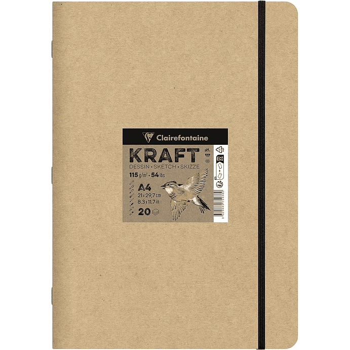 Cuaderno Kraft marrón 115g - 3 tamaños 2