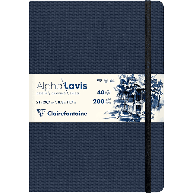 Cuaderno de dibujo Lavis con tapa dura - 3 Tamaños