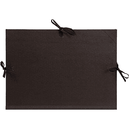 Carpeta de dibujo con cierre de 3 cintas, 32 x 45 cm, Negro