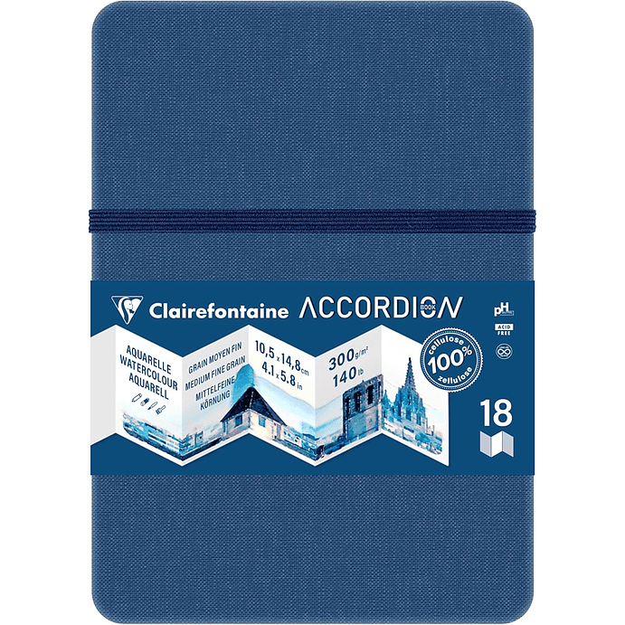 Cuaderno acordeón para acuarela - 4 tamaños 3