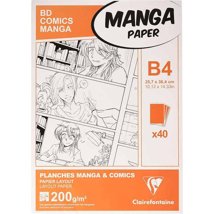 Papel Manga Multi-Técnica con marco simple (2 tamaños) 2