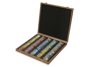 Sennelier - Caja de madera 98 colores extrafinos (100 tubos) + 1 pincel  