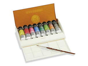 Set de caja de viaje de tubo de acuarela Sennelier Artists 8 x 10 ml