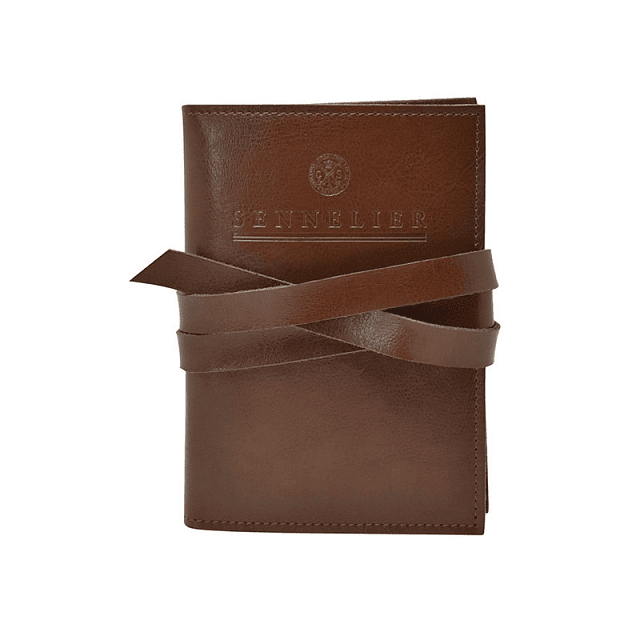 Estuche de Cuero "Le Voyageur" Sennerlier + 1 Cuaderno de bocetos y 1 para Acuarela