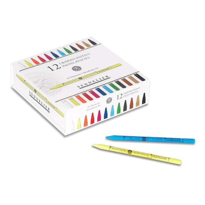 Juego de 12 lápices pastel surtidos + 12 espacios vacíos  2