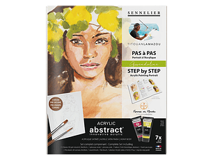 Retrato Gwendoline – Pinturas Acrílicas Abstract 7 x 21 ml + Accesorios