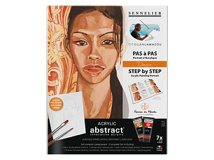 Retrato Dayu – Pinturas Acrílicas Abstract 7 x 21 ml + Accesorios