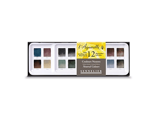 12 medias pastillas y 12 espacios vacíos - Colores Neutros